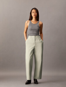 Cotton Chino Relaxed Trousers, Pussywillow Gray, hi-res