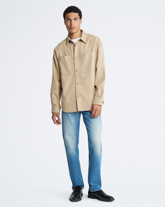 Oversized Flannel Button-Down Shirt Jacket
