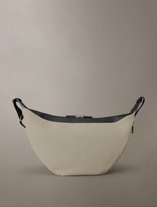 Canvas Crescent Sling Bag, Cloud Dancer, hi-res