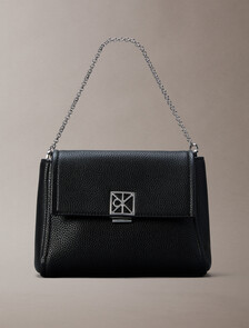 Pebble Grain Crossbody Bag, Black, hi-res