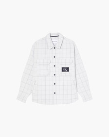 MONOGRAM BADGE SHADOW OVERSHIRT, Mercury Grey / Cirrus Grey, hi-res