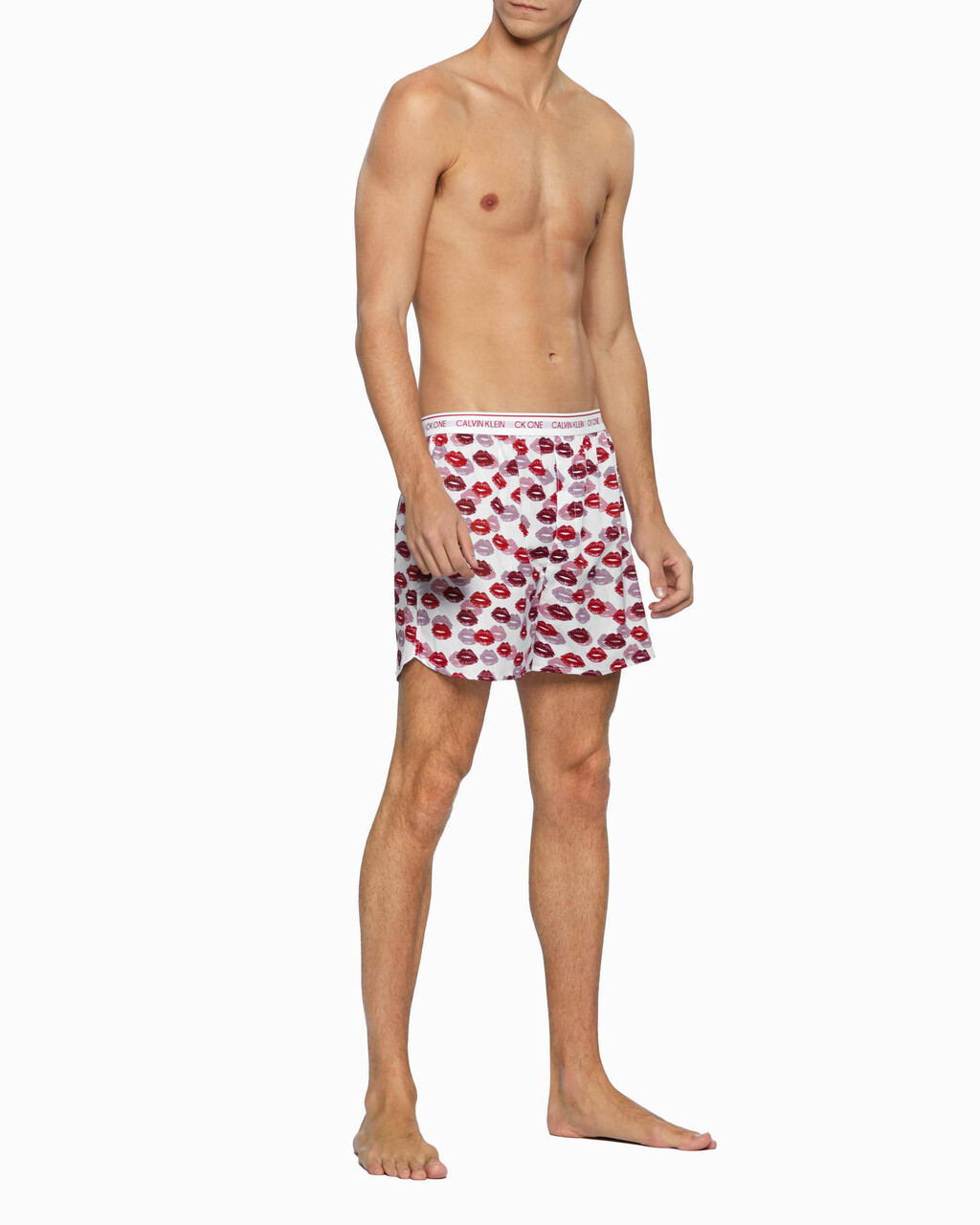 CK ONE ALL OVER LIP PRINT BOXERS, LAYERED LIPS+RED GALA, hi-res