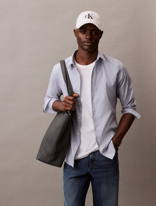 斜紋標誌棒球帽, Bright White, hi-res