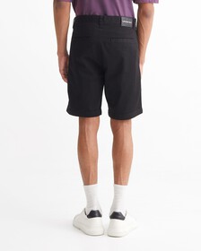 CORE ESSENTIALS 棉質斜紋短褲, Ck Black, hi-res