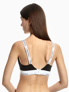 Icon Cotton Lightly Lined Bralette, Black, hi-res