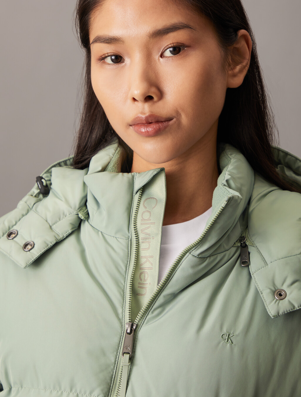 Classic Puffer Jacket, Green Milieu, hi-res