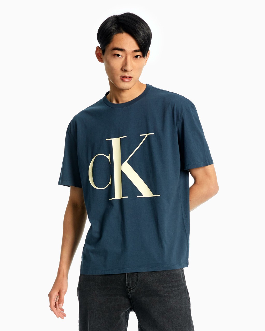 MONOGRAM RELAXED FIT TEE, INK-410PPK, hi-res