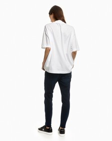 HYBRID COMFORT 標語寬鬆 T 裇, Bright White, hi-res