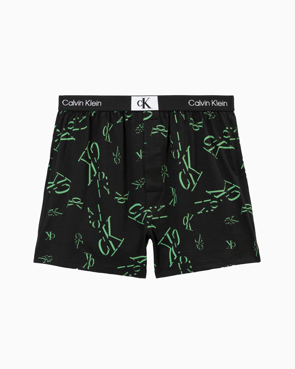 Calvin Klein 1996 Cotton Slim Boxers, ON THE DANCE FLOOR LOGO+BLACK, hi-res