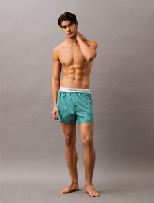 府綢棉經典四角內褲, 18522 CROSSHAIR PLAID+LIVELY TEAL, hi-res