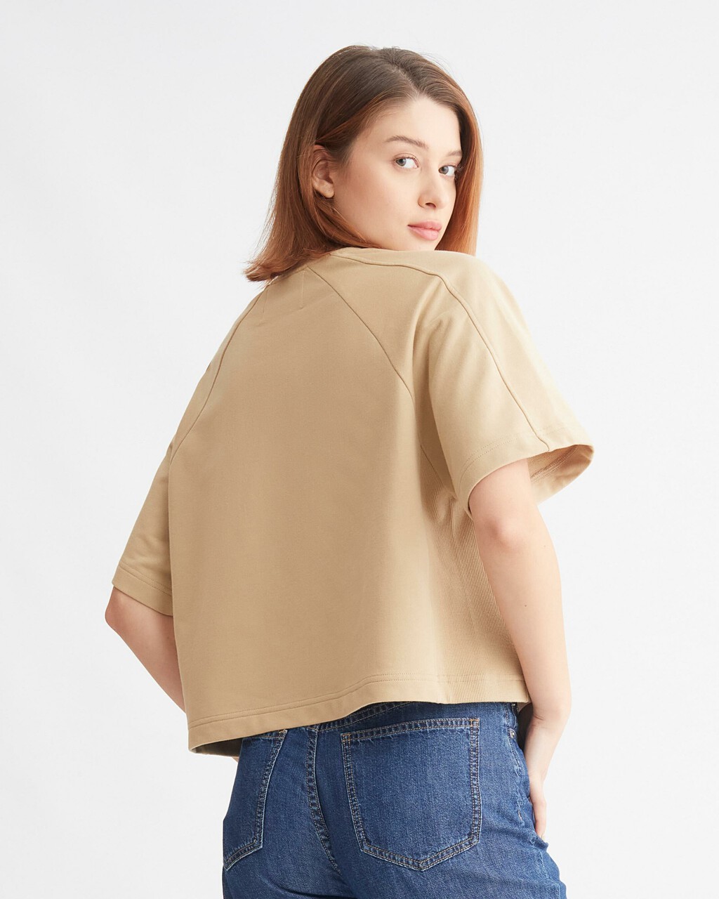 ARCHIVAL NEUTRALS RELAXED TOP, Travertine, hi-res