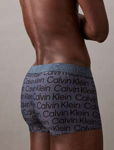 CK Black Print Low Rise Trunk, MESH LOGO_INK, hi-res