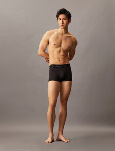 CK Pro Fit 超細纖維低腰平口內褲, Black, hi-res