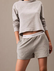 毛圈布睡裝短褲, B10 Grey Heather, hi-res