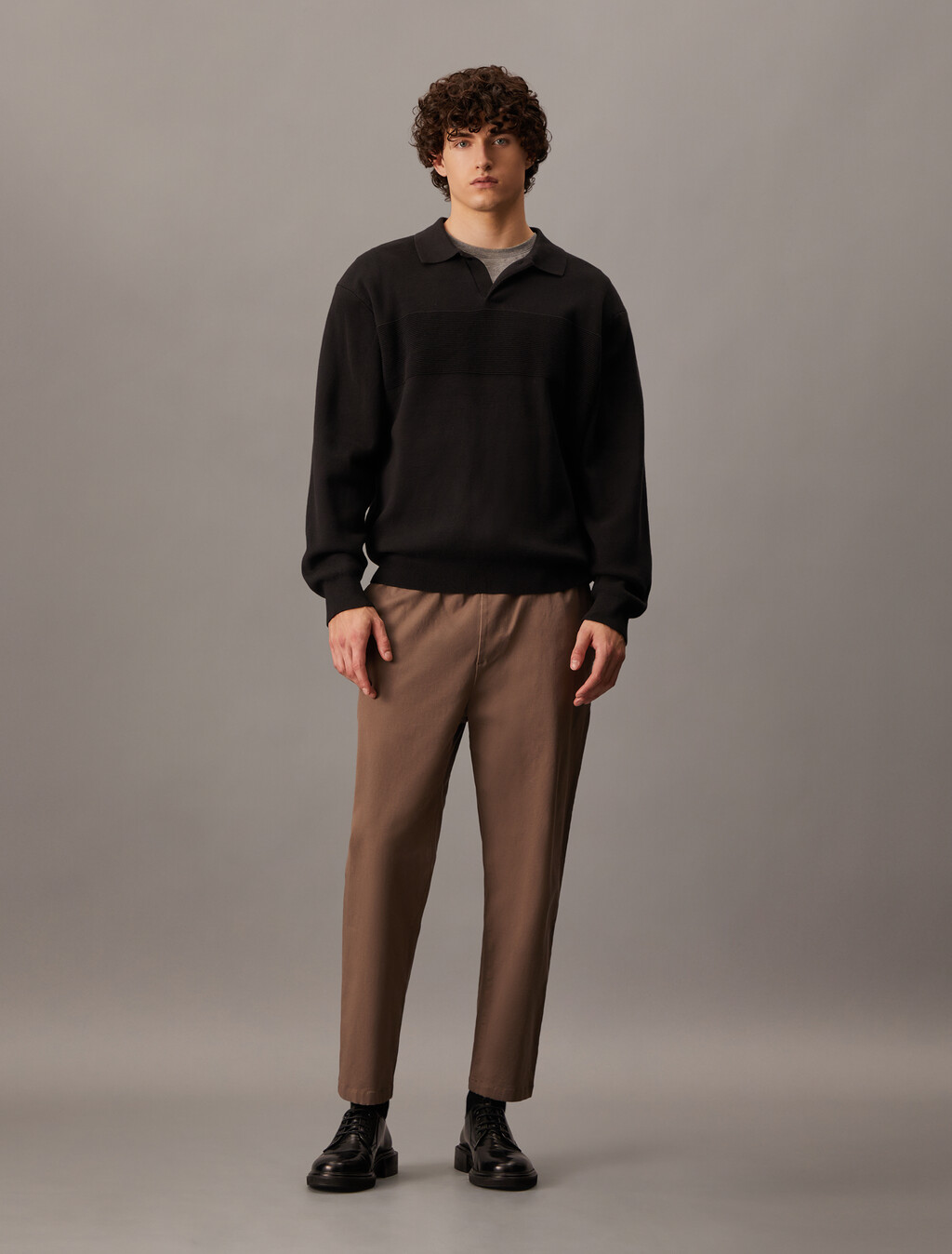 Essentials Slim Drawcord Chinos, Falcon, hi-res