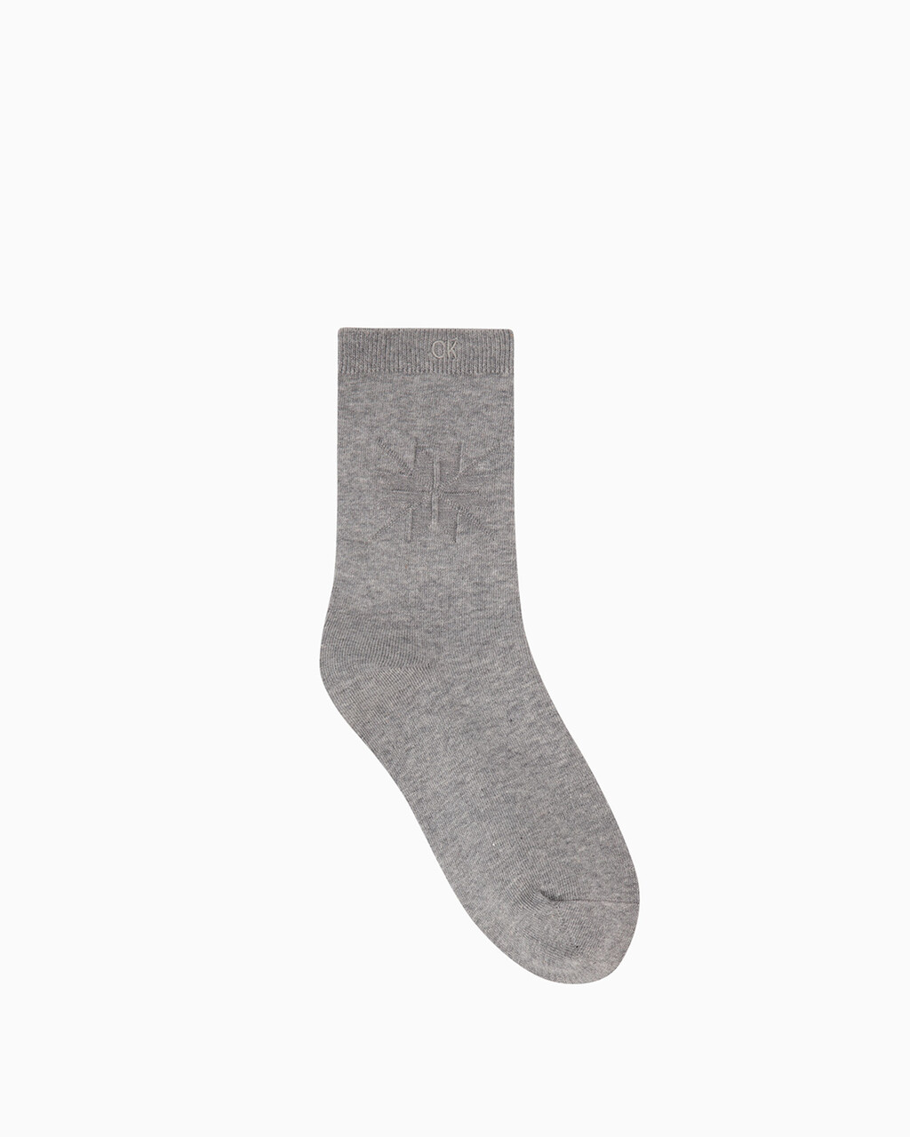 Women's 1 Pack Snowflake Crew Socks, GREY HTR, hi-res
