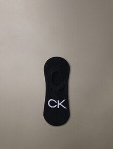 CK Logo No Show Liner Socks, GREY HTR, hi-res