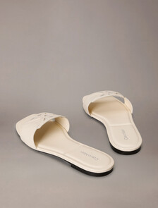 Amira 皮革方頭平底涼鞋, Light Cashew, hi-res