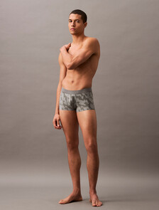 CK Black Print Low Rise Trunk, 18323 RIBBED PRINT+PLATINUM RUST, hi-res