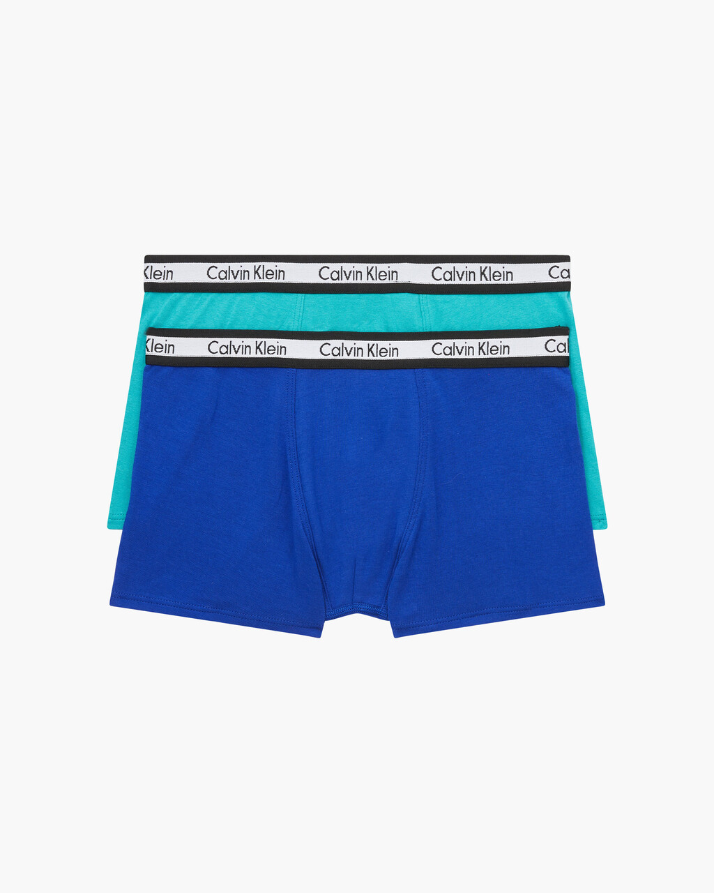 Boys 2 Pack Modern Cotton Trunks, Darkturquoise/Deepmarine, hi-res