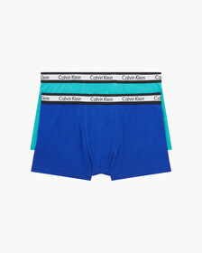 Boys 2 Pack Modern Cotton Trunks, Darkturquoise/Deepmarine, hi-res