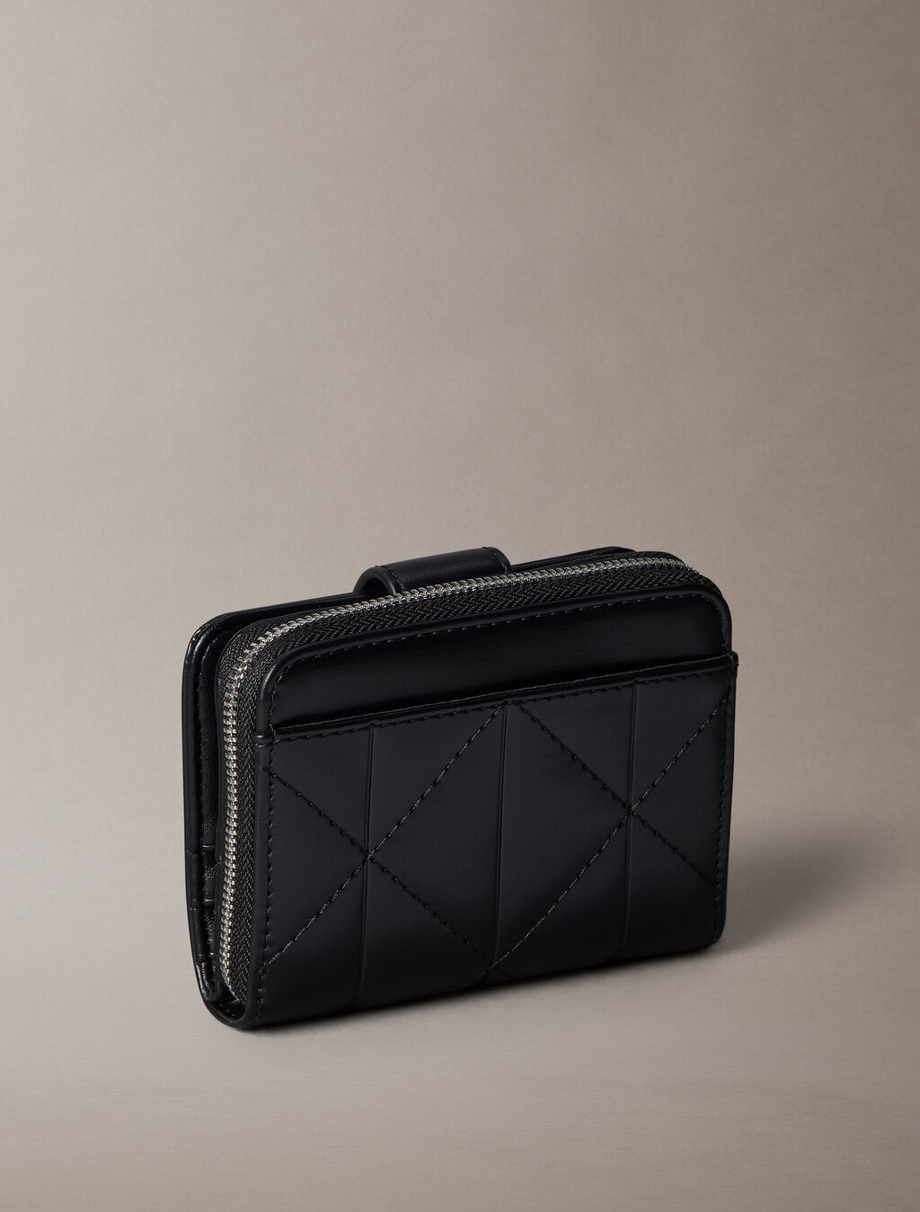 Quilted RFID Emblem Logo Wallet, Black, hi-res