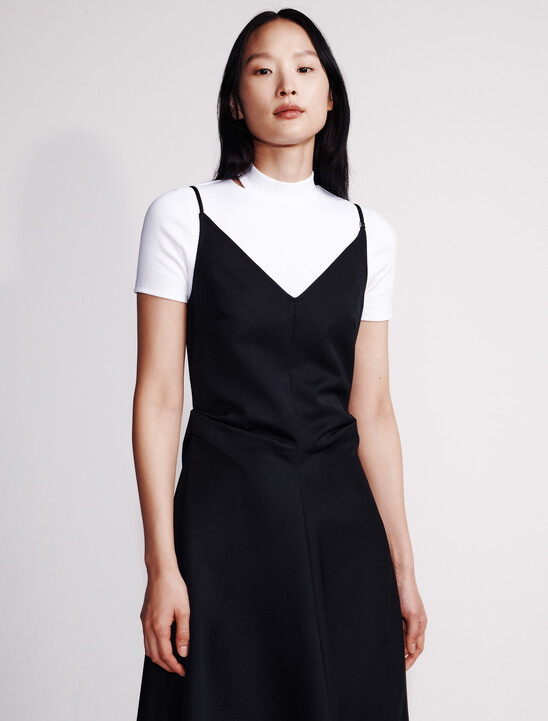 Wool Blend Tailored Dress