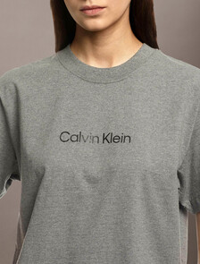 Calvin Klein Hero Modern 方形剪裁 T 恤, Med Gray Heather, hi-res