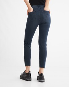 ULTIMATE STRETCH 高腰緊身及踝牛仔褲, Blue Black Rwh, hi-res