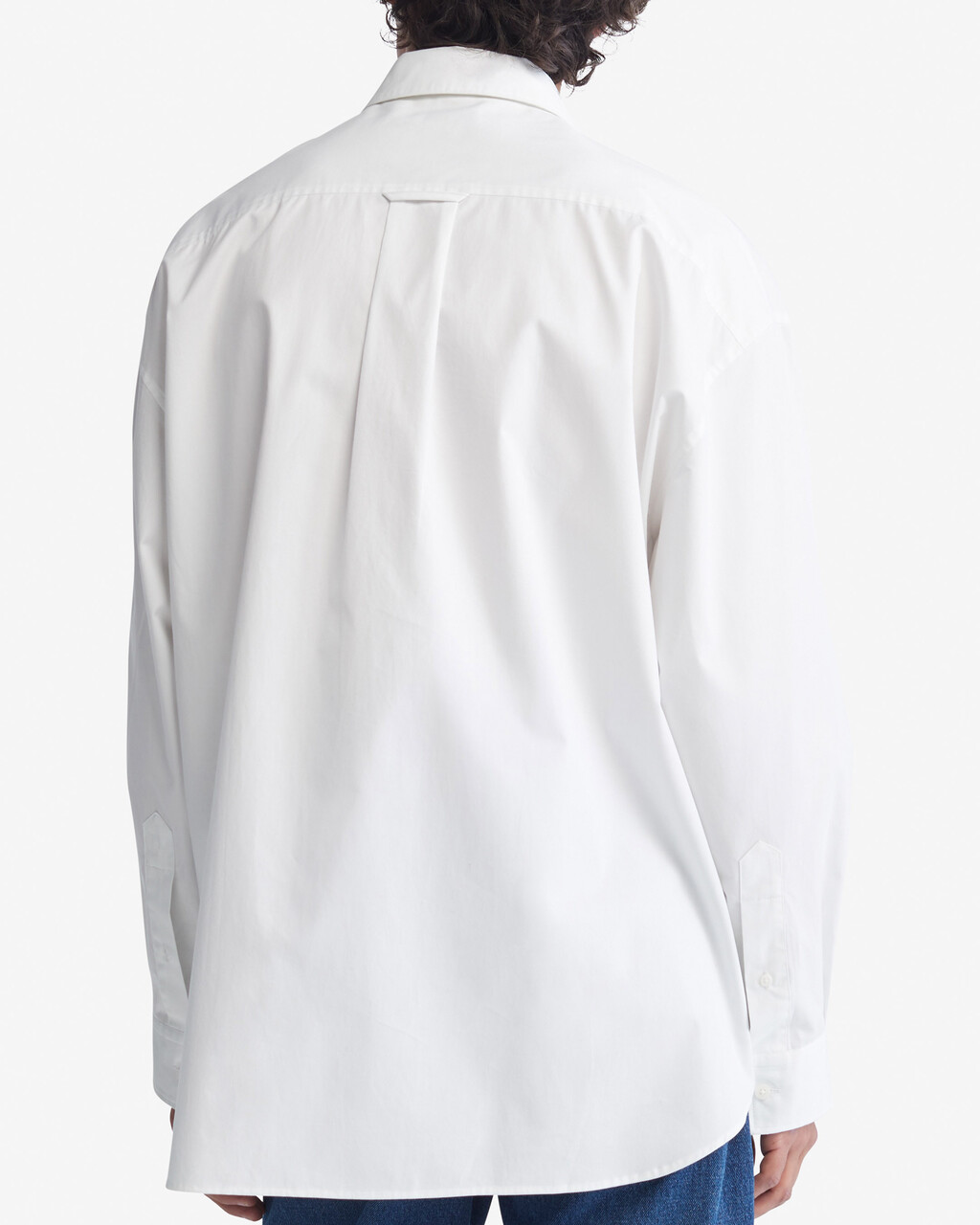 超寬鬆純白色裇衫, Brilliant White, hi-res
