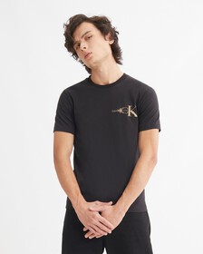 PIMA COTTON STRETCH LOGO TEE, Ck Black, hi-res