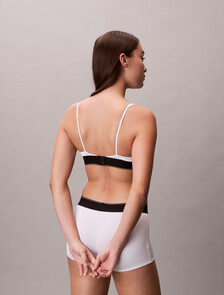 Triangle Bralette - Graphic Monogram Microfibre Stretch, CENT STRIPE ANISE FLOWER, hi-res