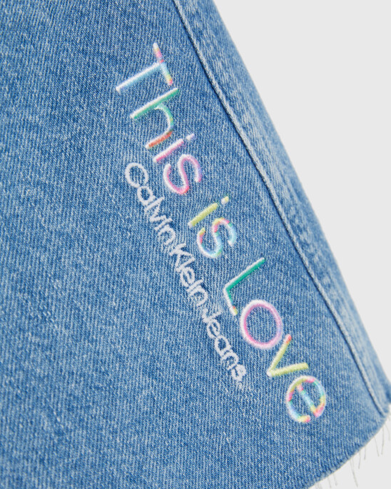 Pride Denim Micro Mini Skirt