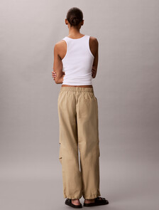 Relaxed Soft Nylon Trousers, Cornstalk, hi-res
