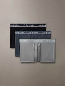 3 件套組 CK Micro Plus 低腰平口內褲, BLACK/ TURBULENCE/ GREY HEATHER, hi-res