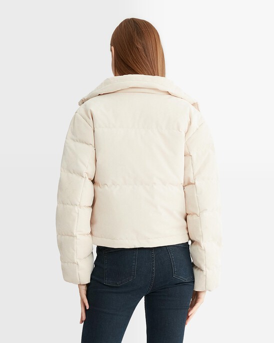 Corduroy Cropped Puffer Jacket
