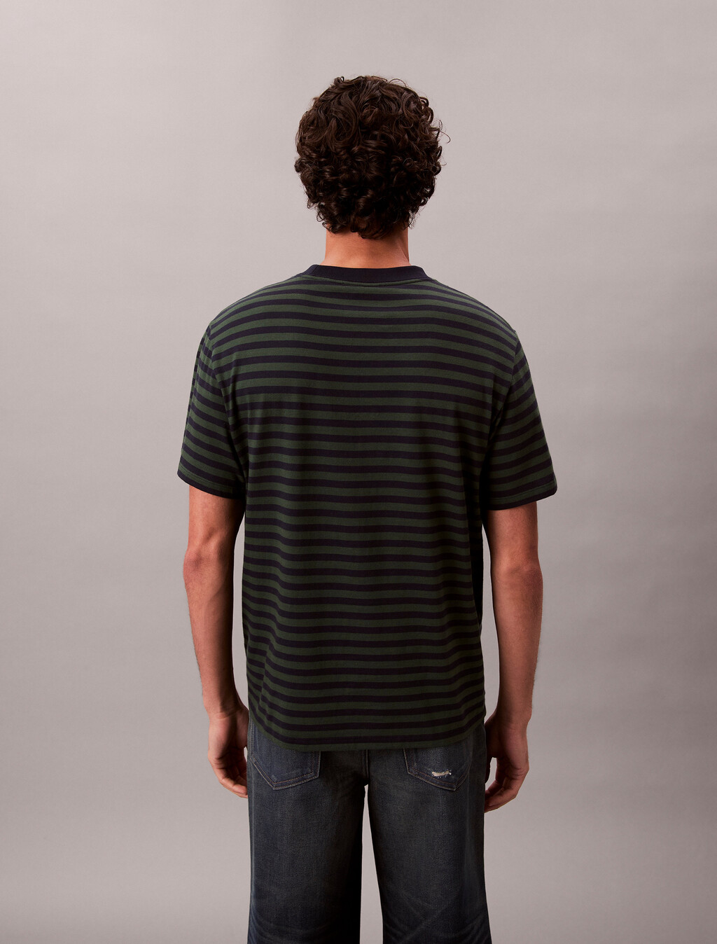 Monogram Logo Stripe Relaxed T-Shirt, Sycamore, hi-res