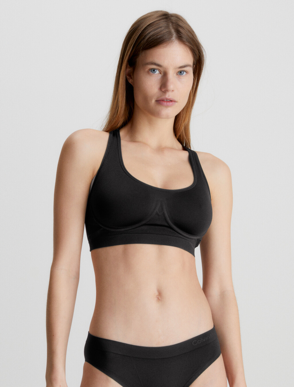 Bonded Flex Unlined Bralette, Black, hi-res