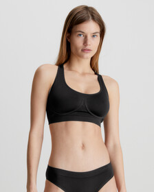 Bonded Flex Unlined Bralette, Black, hi-res