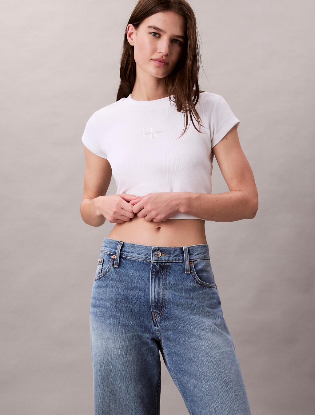 Low Rise Baggy Jeans, CARMINE, hi-res