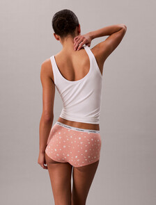 Modern Logo Hipster Panty, Falling Floral Coral Almond, hi-res