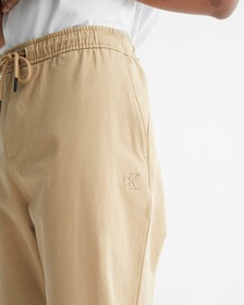 Slim Drawcord Chinos, Travertine, hi-res