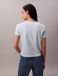 All-over Monogram Classic T-Shirt, COOL BLUE AOP, hi-res