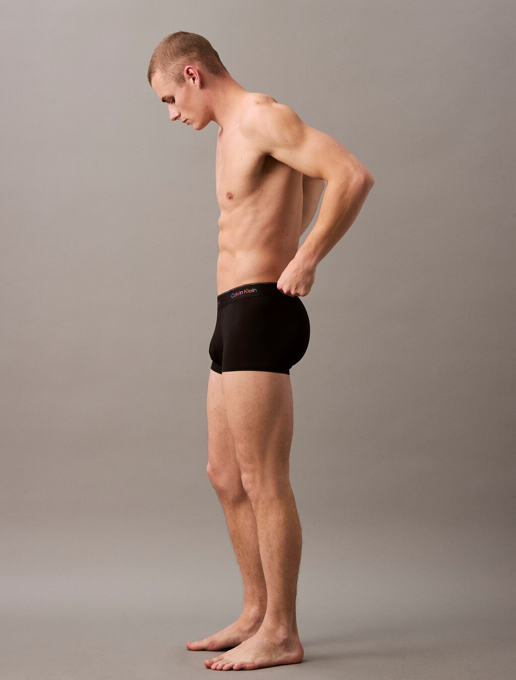 Microfiber Stretch Pride Low Rise Trunk, Black, hi-res