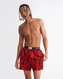 CALVIN KLEIN 1996 梭織棉質平角內褲, TIGER STRIPE PRINT_HAZARD, hi-res