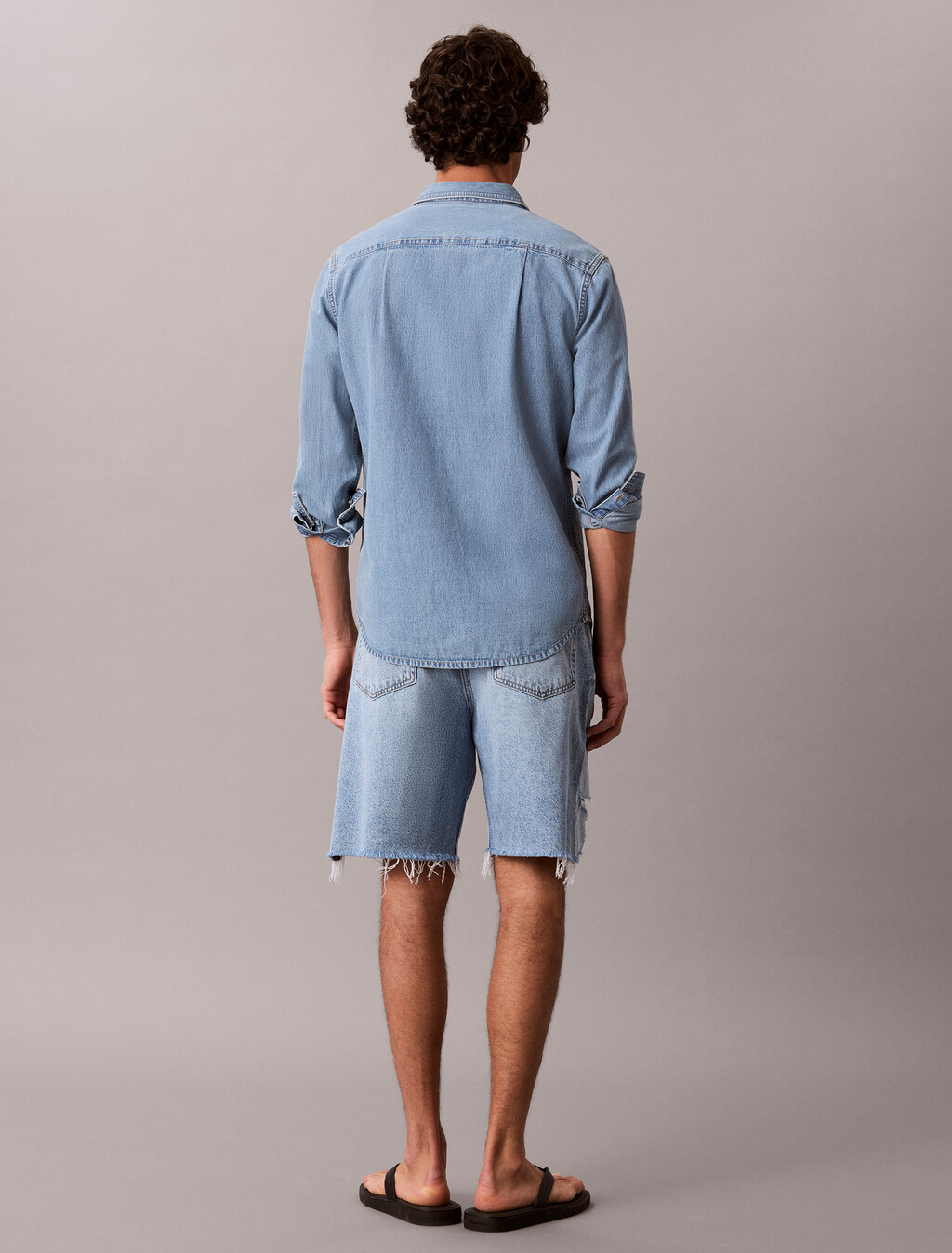 Lightweight Eco Cool Denim Shorts, FADED GOLD, hi-res