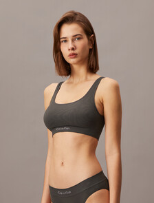 Seamless Rib Knit Lightly Lined Bralette, Ashford Grey, hi-res