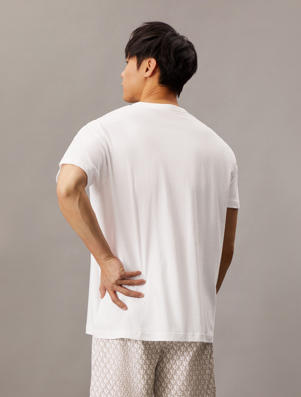 100% Cotton Crewneck Sleep T-Shirt, Classic White, hi-res