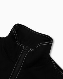 Varsity 弧形標誌企領外套, Ck Black, hi-res