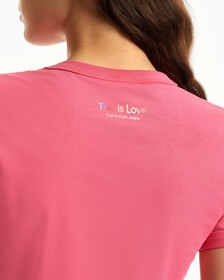 PRIDE LOGO 短版 T 恤, Pink Flambe, hi-res